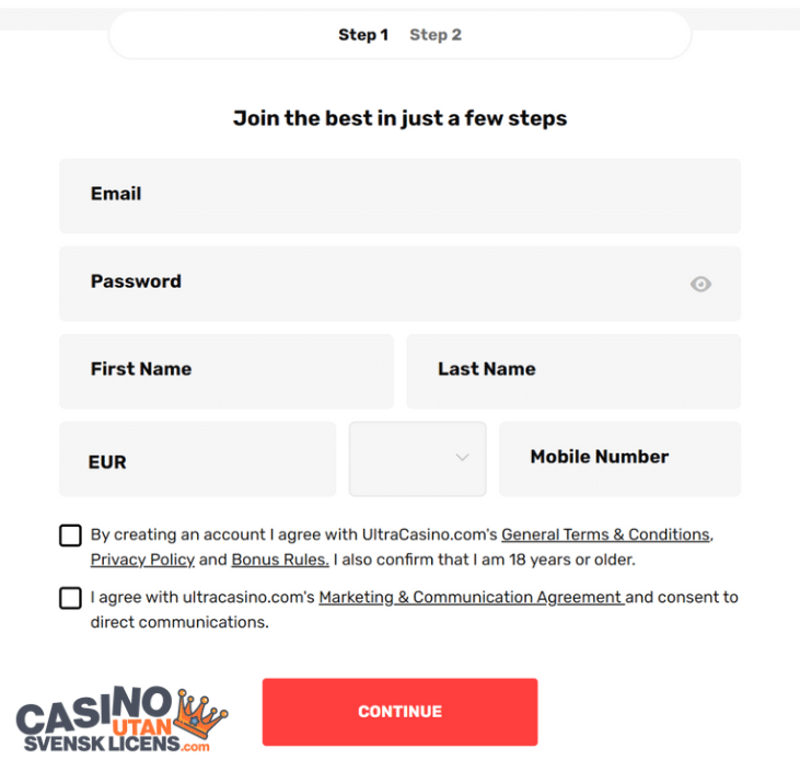 Ultra casino skapa konto